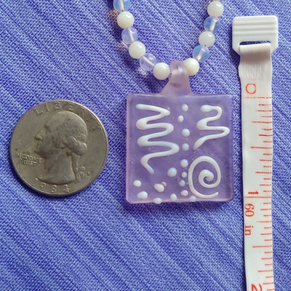 Pretty Pink Frosted Glass Necklace!!! - Picture 5 of 6